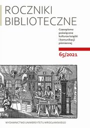Roczniki Biblioteczne LXV 65/2021, Matwijw Maciej