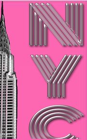 New York City Chrysler Building pink  Drawing Writing creative blank journal, Huhn Michael