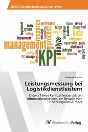 ksiazka tytu: Leistungsmessung bei Logistikdienstleistern autor: Sprotte Andreas