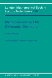 ksiazka tytu: Microlocal Analysis for Differential Operators autor: Grigis Alain