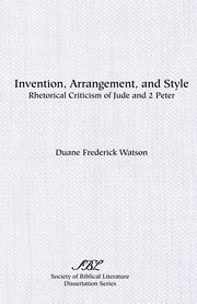 Invention, Arrangement, and Style, Watson Duane Frederick