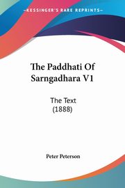 The Paddhati Of Sarngadhara V1, 