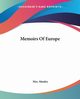 Memoirs Of Europe, Manley Mrs.