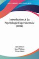 Introduction A La Psychologie Experimentale (1894), Binet Alfred