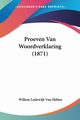 Proeven Van Woordverklaring (1871), Van Helten Willem Lodewijk