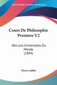 Cours De Philosophie Premiere V2, Laffitte Pierre