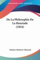 De La Philosophie De La Henriade (1824), Tabaraud Mathieu Mathurin