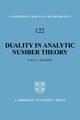 Duality in Analytic Number Theory, Elliott Peter D.