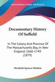 Documentary History Of Suffield, 