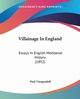 Villainage In England, Vinogradoff Paul