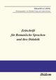 Zeitschrift fr Romanische Sprachen und ihre Didaktik. Heft 4.1, 