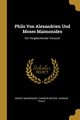 Philo Von Alexandrien Und Moses Maimonides, Maimonides Moses